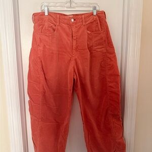 Pilcro Peach  Barrel Corduroy Pants